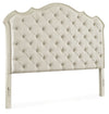 Arlendyne - Antique White - King / Cal King Upholstered Panel Headboard