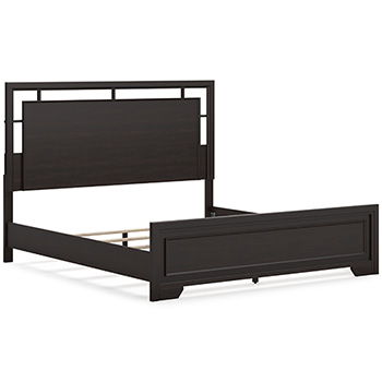 Covetown - Dark Brown - King/California King Panel Headboard/Footboard And Slats