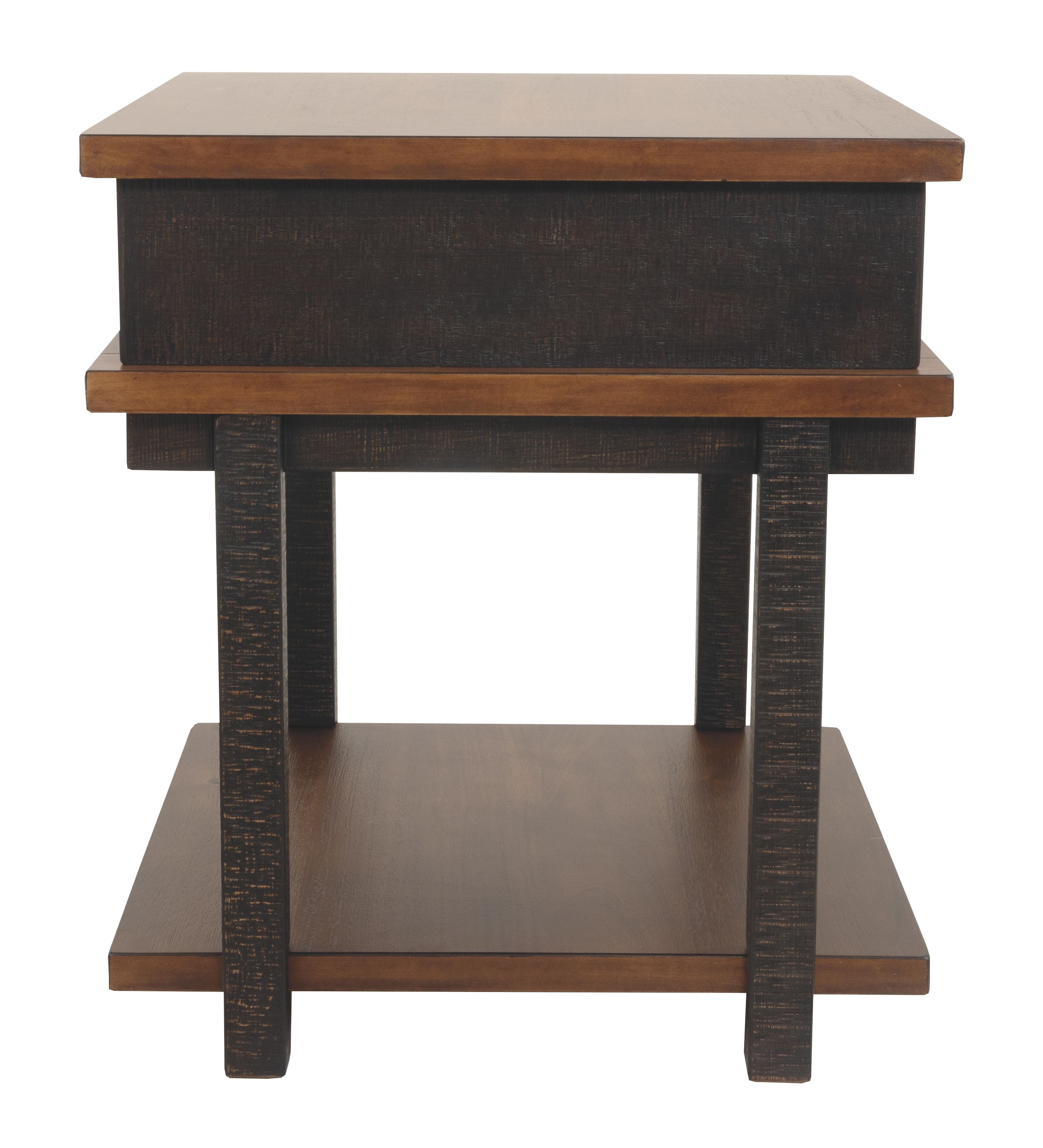 Stanah - Brown / Beige - Rectangular End Table