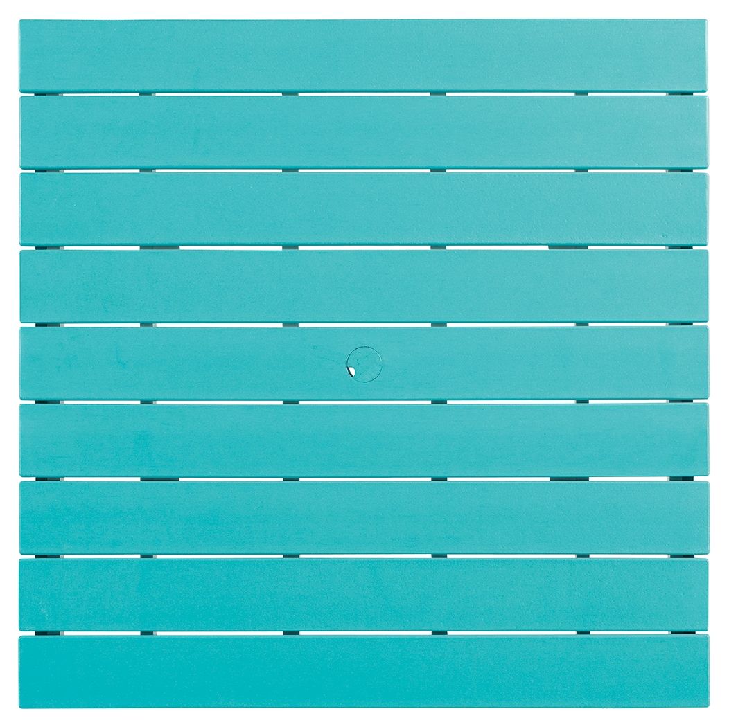 Eisely - Turquoise / White - Square Counter Tbl W/Umb Opt