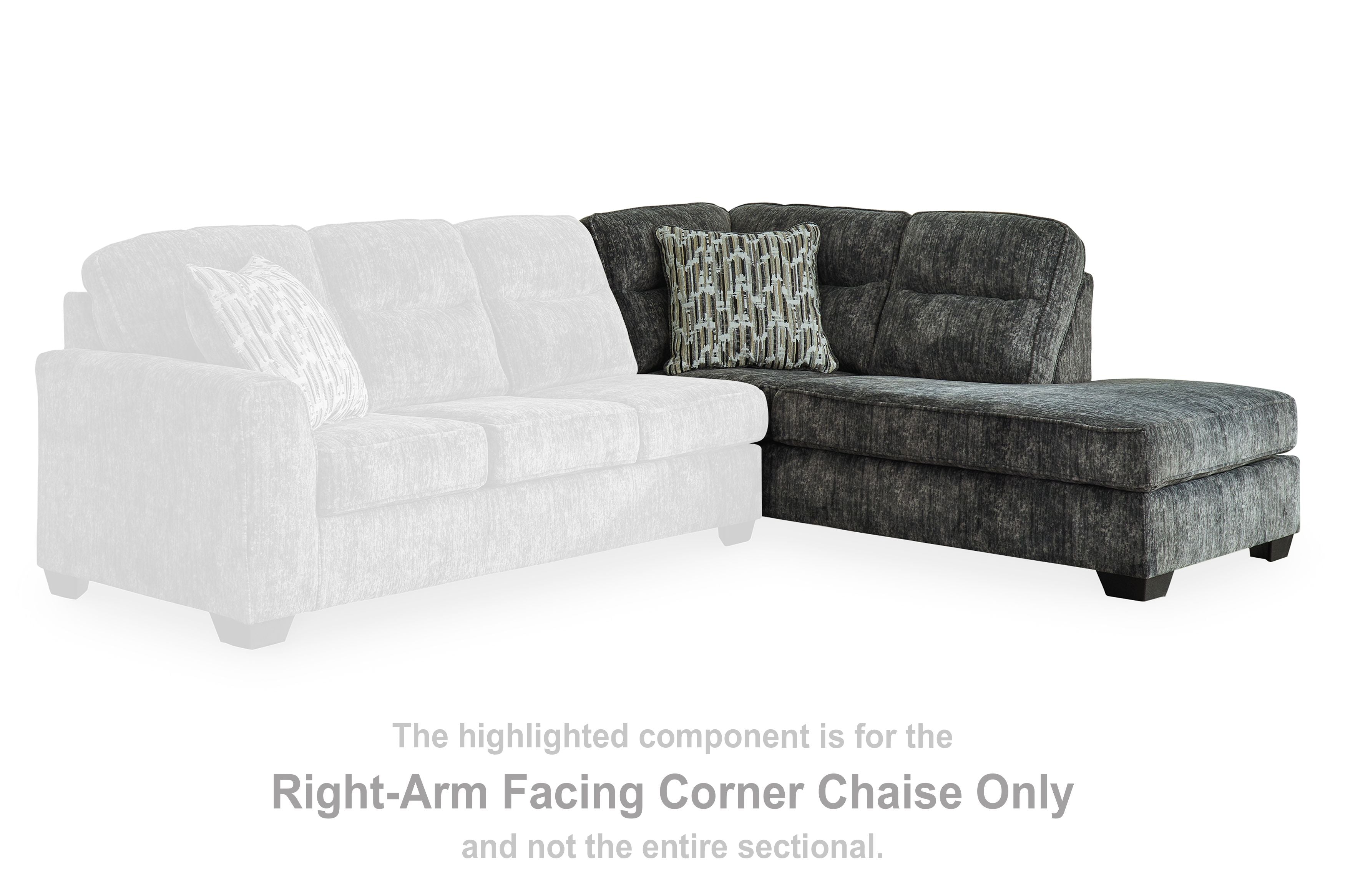 Lonoke - Gunmetal - Raf Corner Chaise