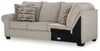 Claireah - Umber - Laf Sofa With Corner Wedge