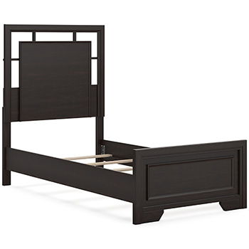 Covetown - Dark Brown - Twin Panel Headboard/Footboard And Slats