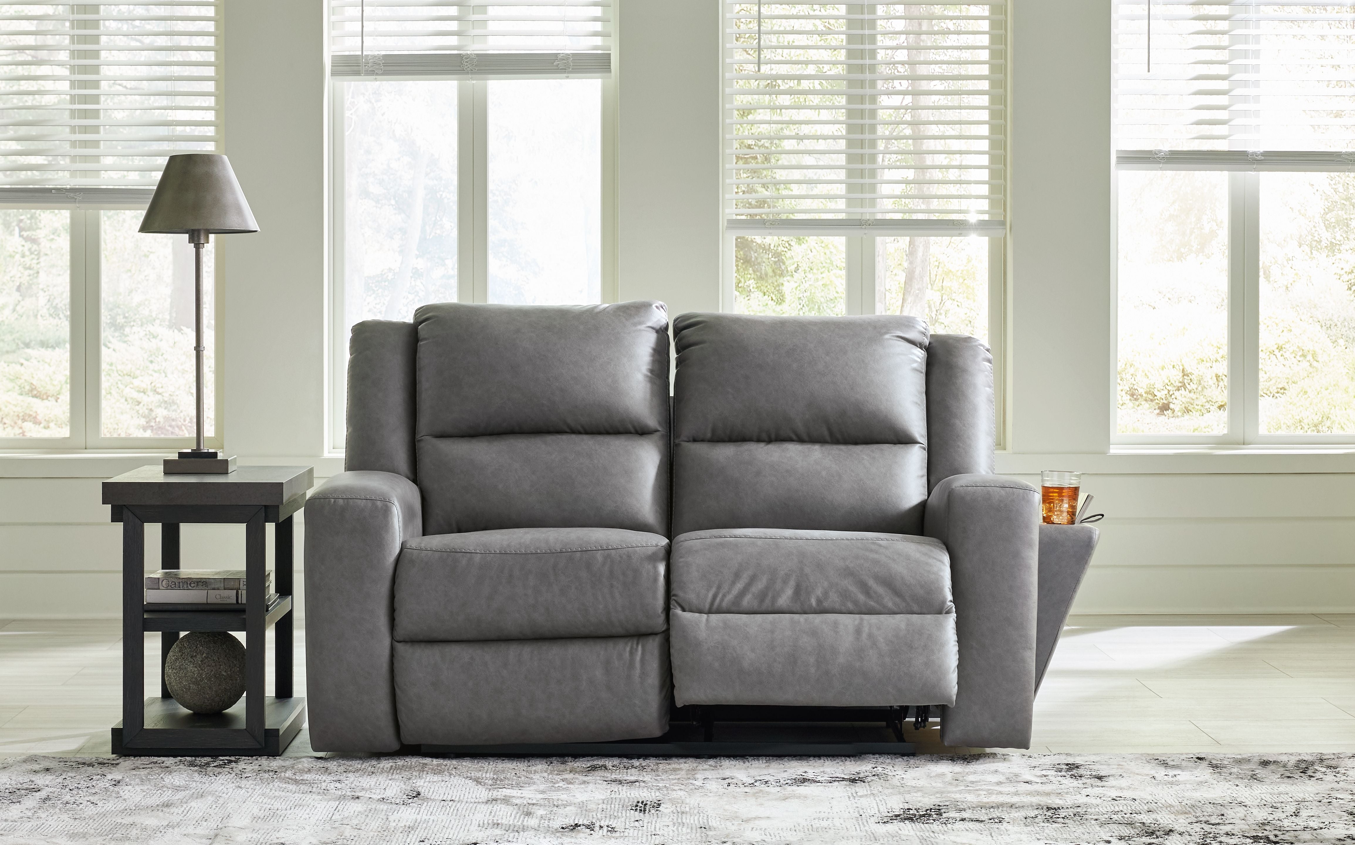 Brixworth - Slate - Reclining Loveseat