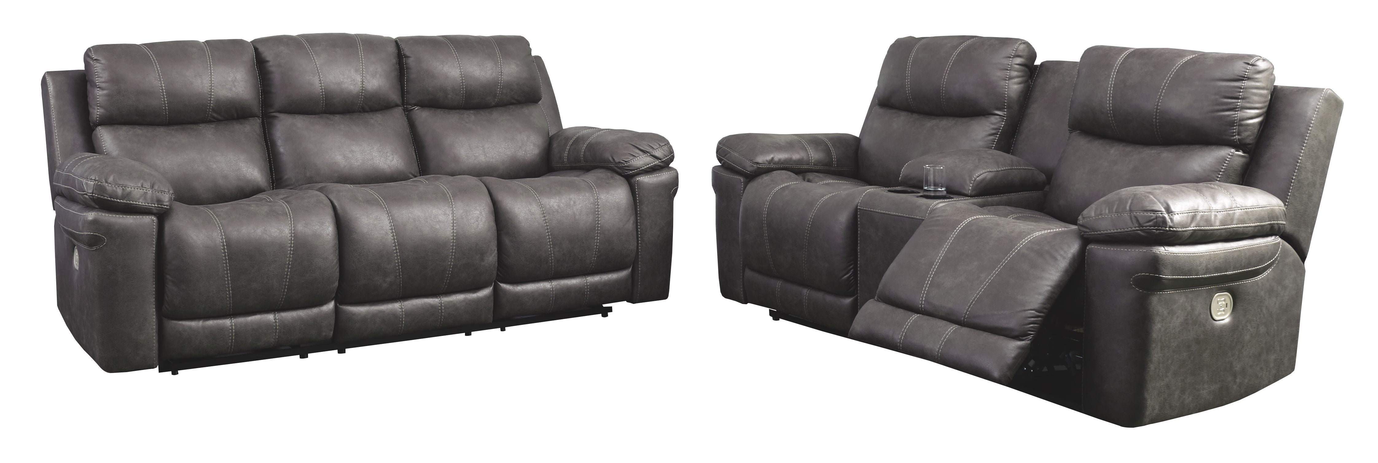 Erlangen - Dark Gray - PWR REC Sofa with ADJ Headrest