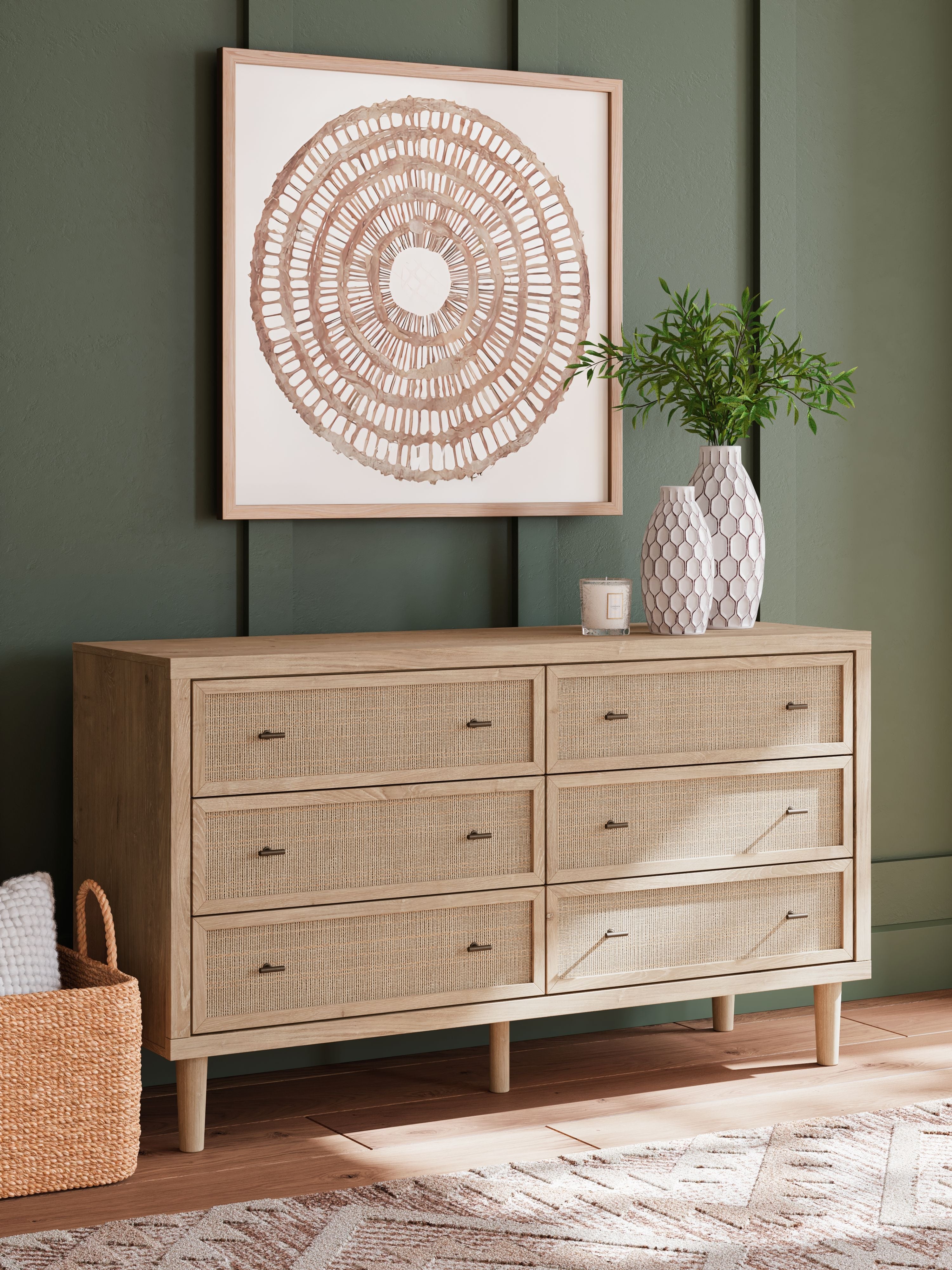 Cielden - Two-Tone - Six Drawer Dresser