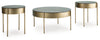 Jettaya - Brushed Brass - Occasional Table Set (Set of 3)