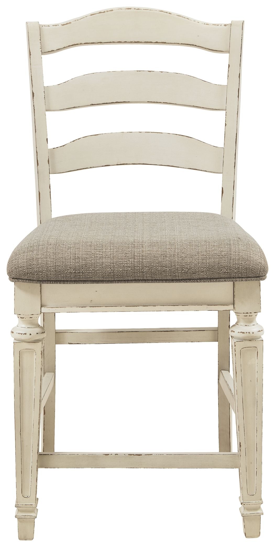 Realyn - Chipped White - Upholstered Barstool (Set of 2)