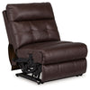 Punch Up - Walnut - Power Armless Recliner With Adj Headrest