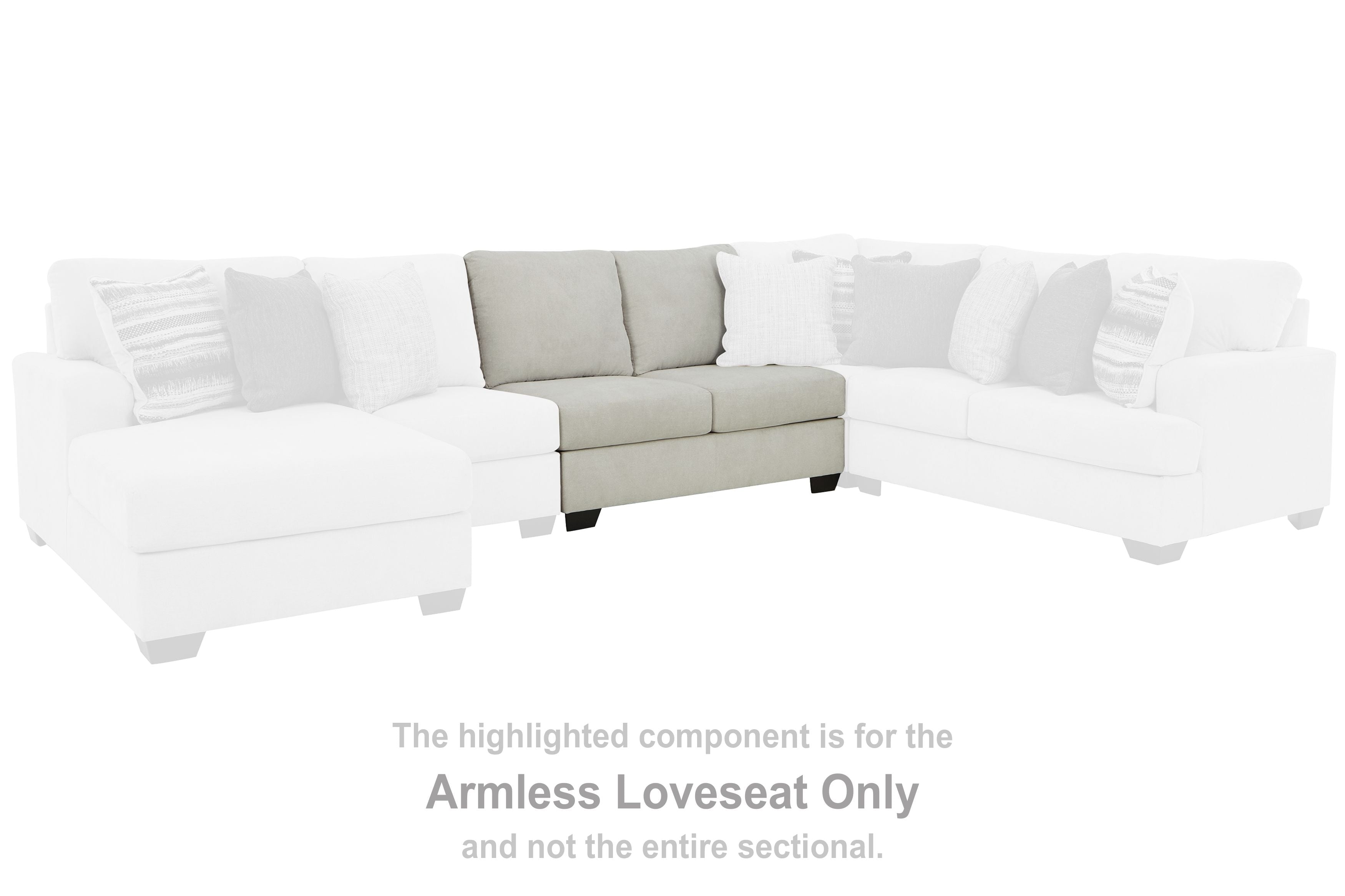 Lowder - Stone - Armless Loveseat