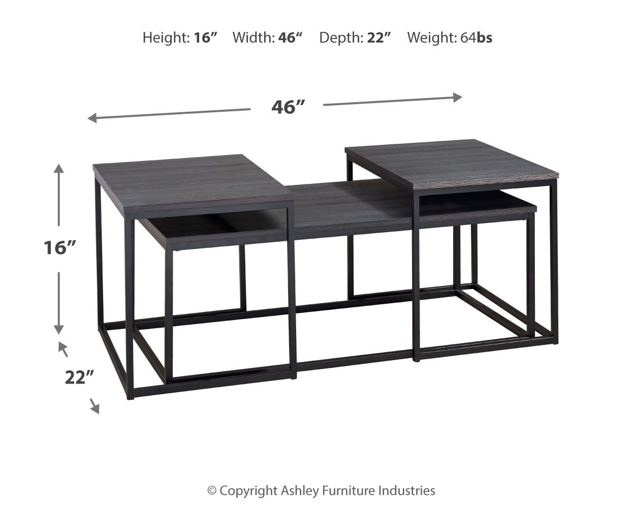 Yarlow - Black - Home Office Lift Top Desk