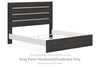 Hollivern - Dark Gray - King Panel Headboard/Footboard