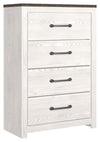 Gerridan - White / Gray - Four Drawer Chest