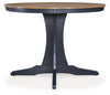 Landocken - Brown / Blue - Round Dining Room Table