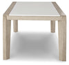 Wendora - Bisque / White - Rectangular Dining Room Table