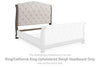 Ardenfield - Light Brown - King/California King Upholstered Sleigh Headboard