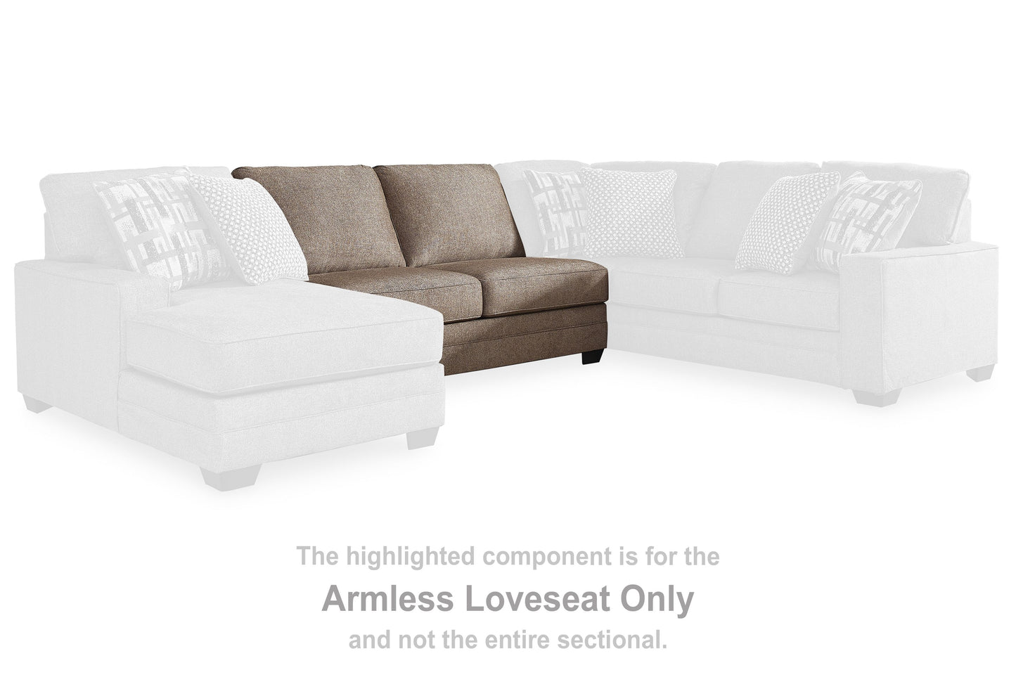 Cannonbrook - Nutmeg - Armless Loveseat