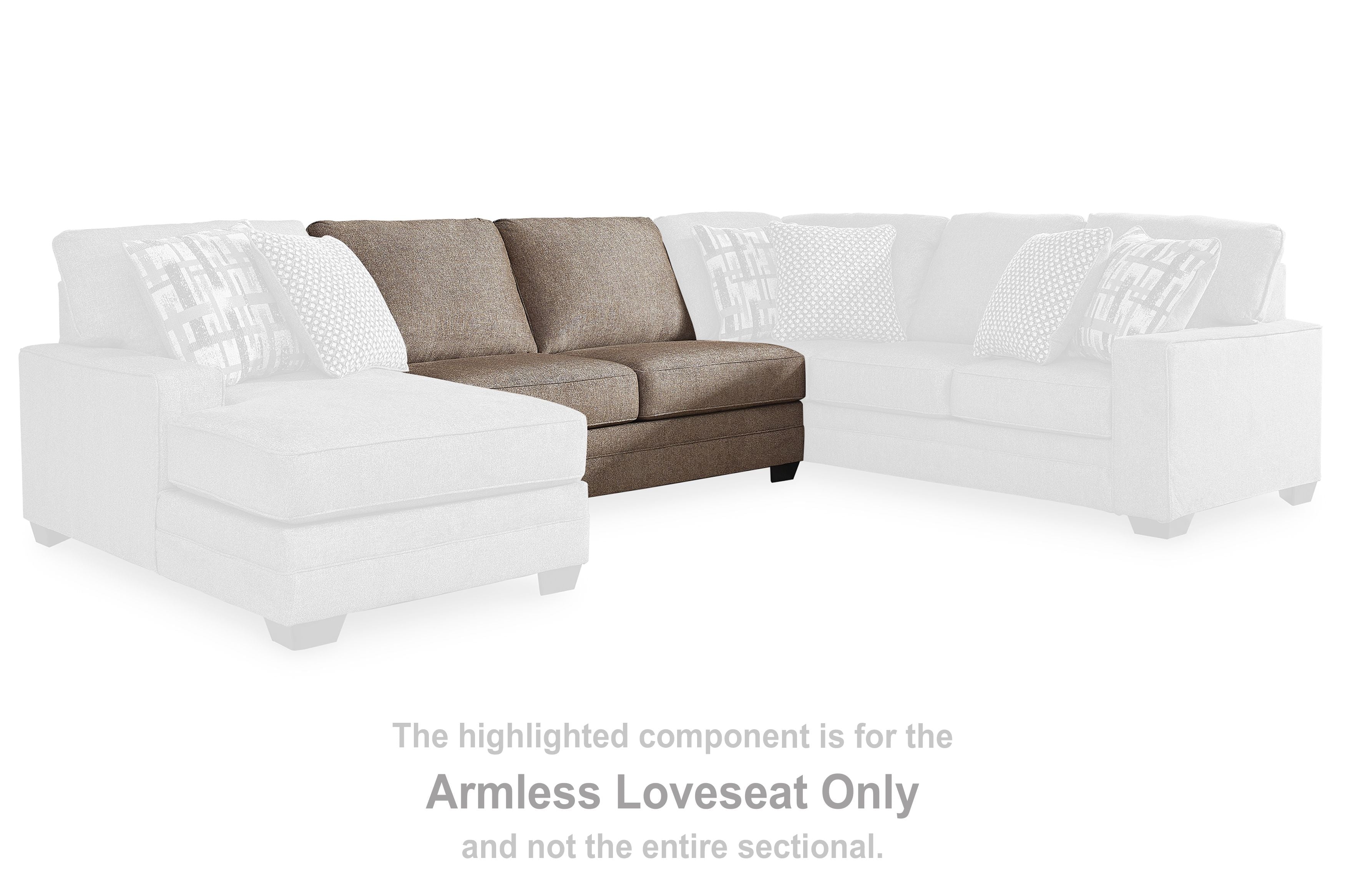 Cannonbrook - Nutmeg - Armless Loveseat