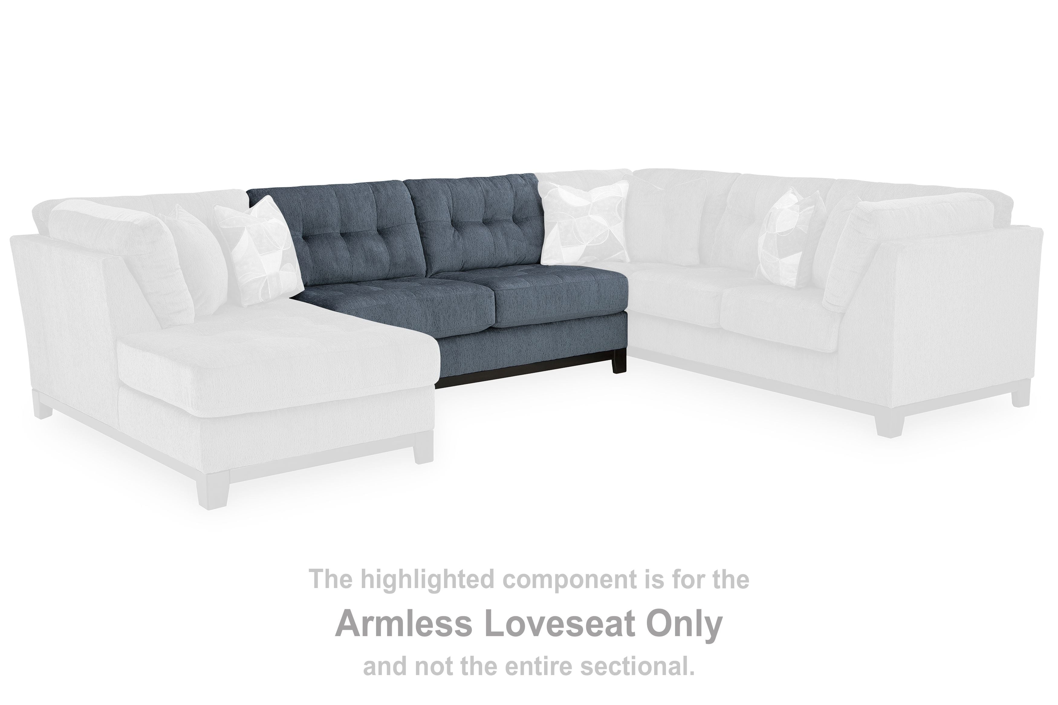 Maxon Place - Navy - Armless Loveseat