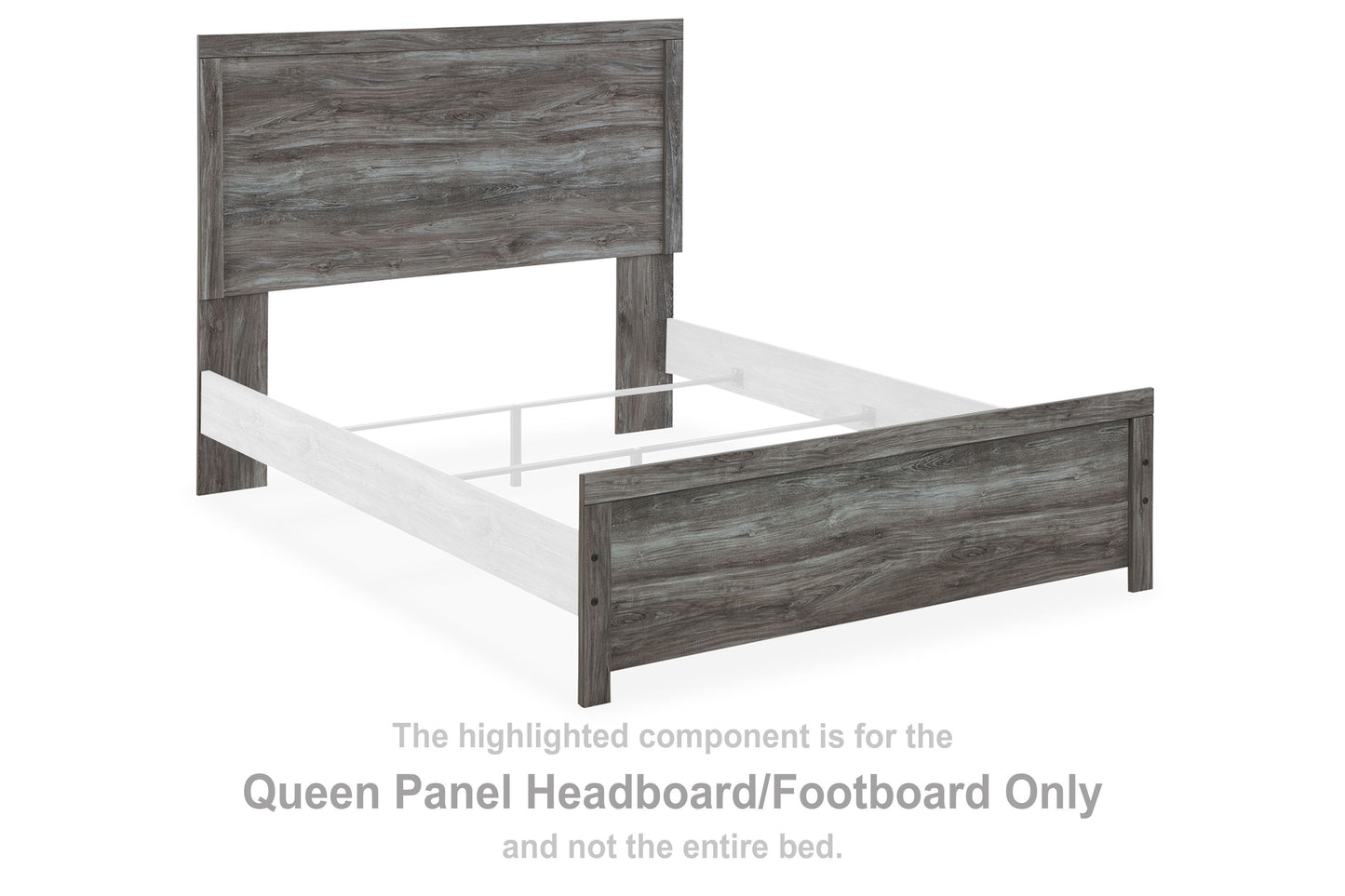 Bronyan - Dark Gray - Queen Panel Hdbd/Ftbd