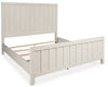 Shaybrock - Antique White - King/California King Panel Headboard/Footboard/Slats