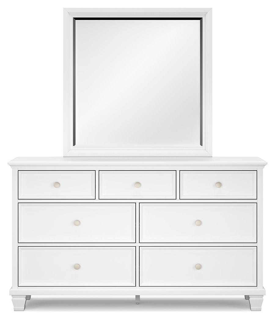 Fortman - White - Dresser And Mirror