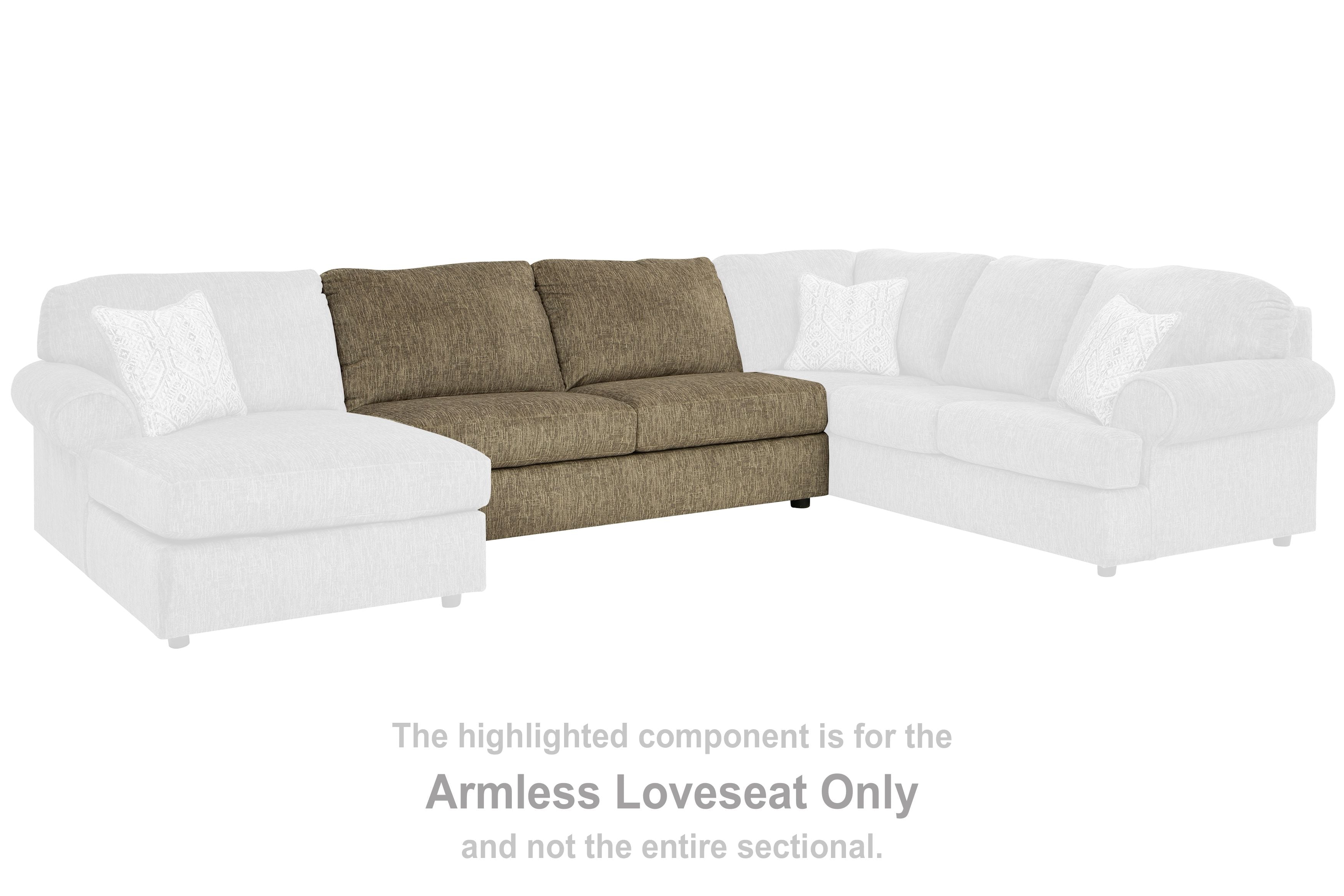 Hoylake - Chocolate - Armless Loveseat