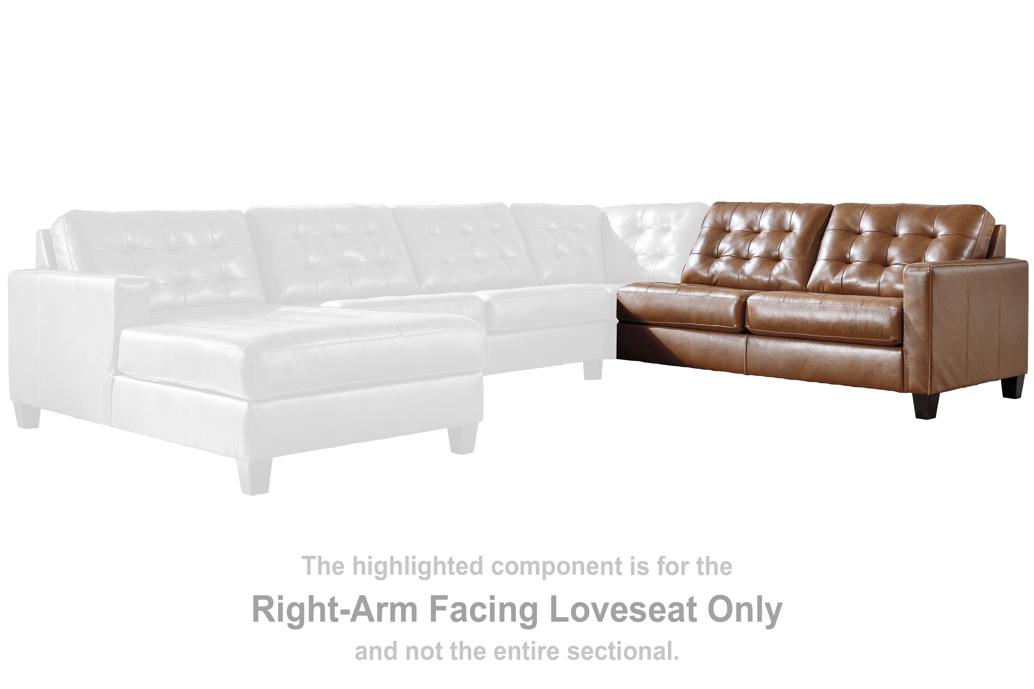 Baskove - Auburn - Raf Loveseat