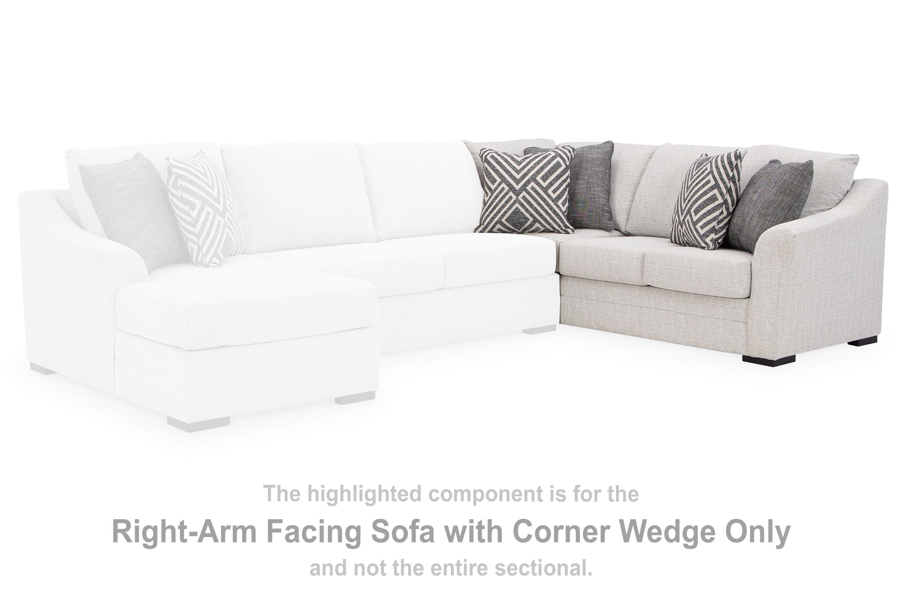 Koralynn - Stone - Raf Sofa With Corner Wedge