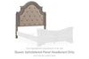 Lodenbay - Antique Gray - Queen UPH Panel Headboard