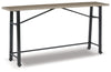 Lesterton - Light Brown / Black - Long Counter Table