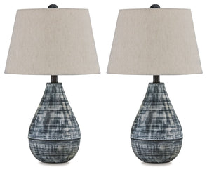 Erivell - Taupe / Black - Metal Table Lamp (Set of 2)