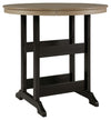 Fairen Trail - Black / Driftwood - Round Bar Table w/Umb OPT