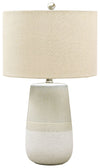 Shavon - Beige / White - Ceramic Table Lamp