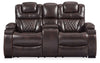 Warnerton - Chocolate - Pwr Rec Loveseat/Con/Adj Hdrst