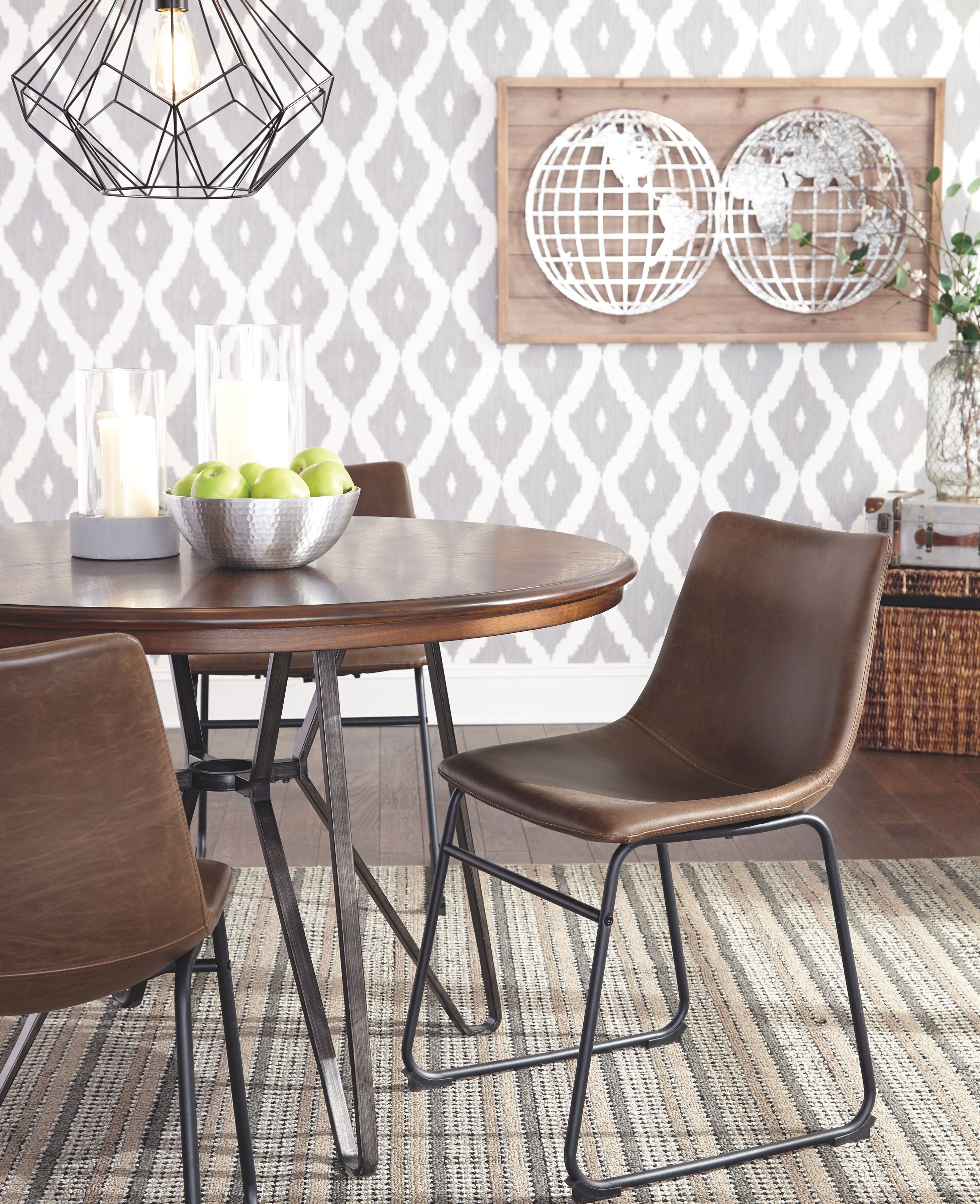 Centiar - Two-tone Brown - Round Dining Room Table