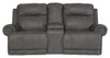 Austere - Gray - Dbl Rec Loveseat W/Console