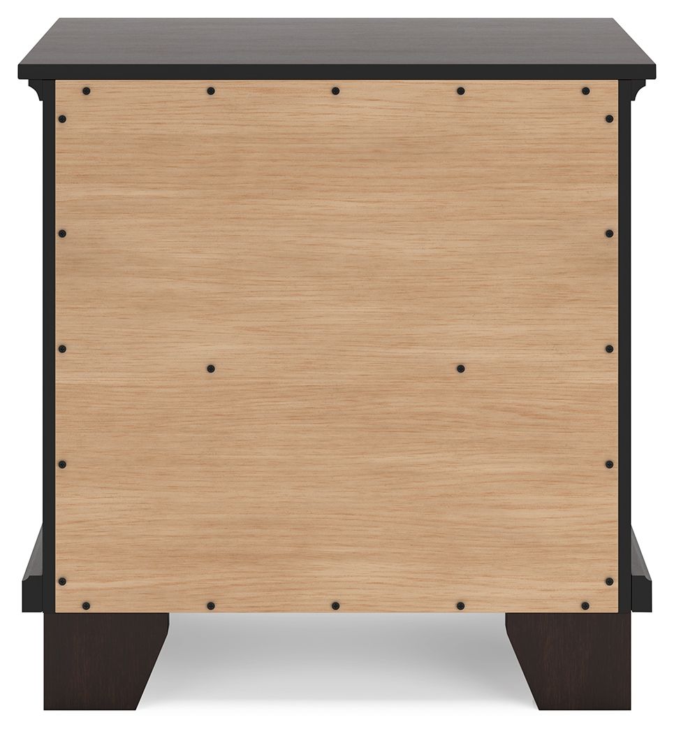 Covetown - Dark Brown - Two Drawer Night Stand