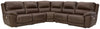 Dunleith - Chocolate - 5-Piece Power Reclining Sectional