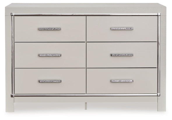 Zyniden - Silver - Six Drawer Dresser