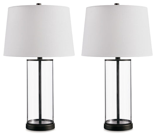 Wilmburgh - Clear / Bronze Finish - Glass Table Lamp (Set of 2)