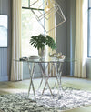 Madanere - Chrome Finish - Round Dining Room Table