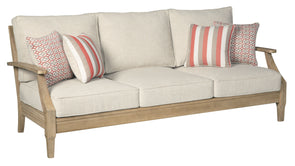 Clare - Beige - Sofa With Cushion