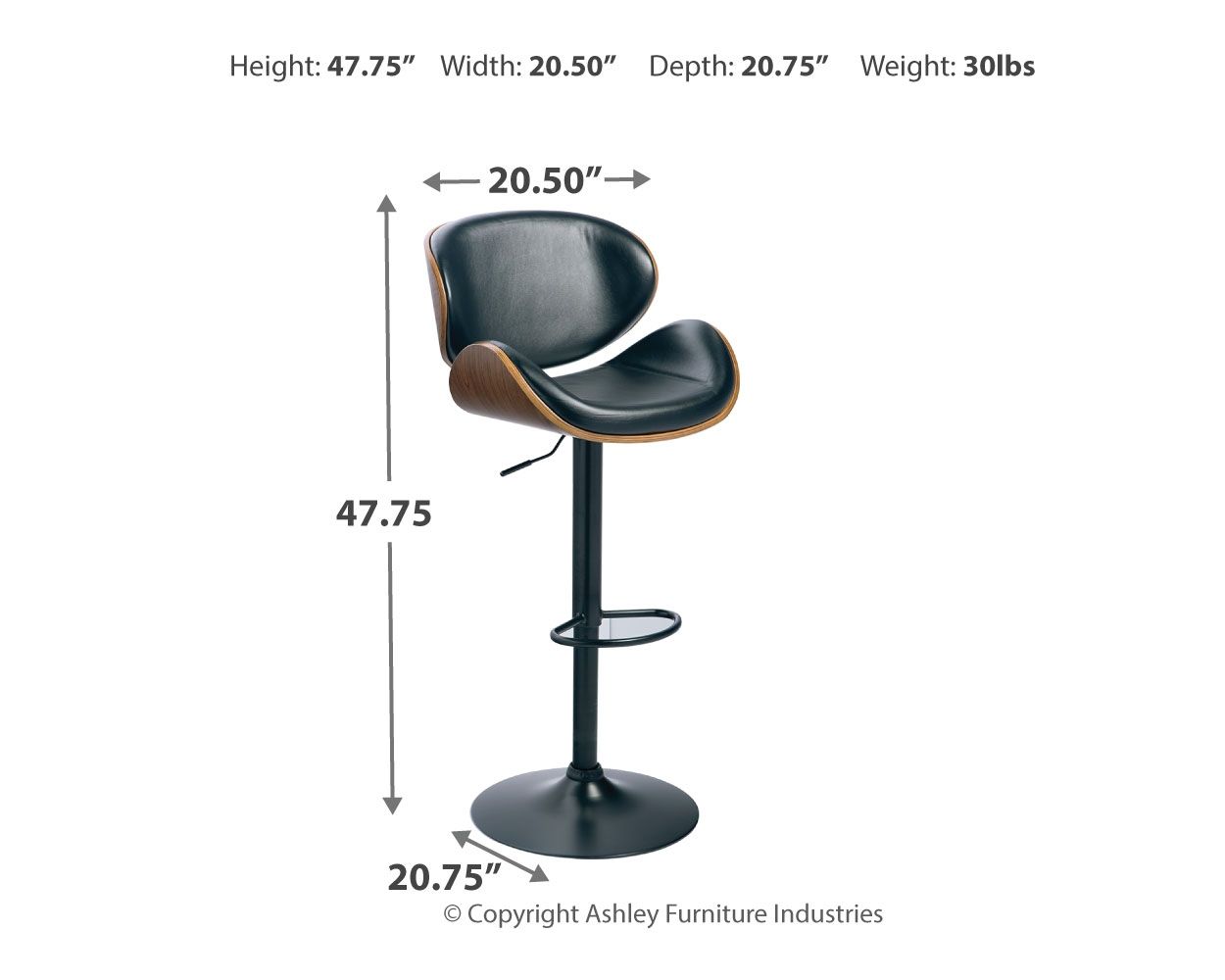 Bellatier - Adjustable Height Barstool