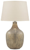 Mari - Gray / Gold Finish - Glass Table Lamp