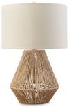 Clayman - Natural / Brown - Paper Table Lamp