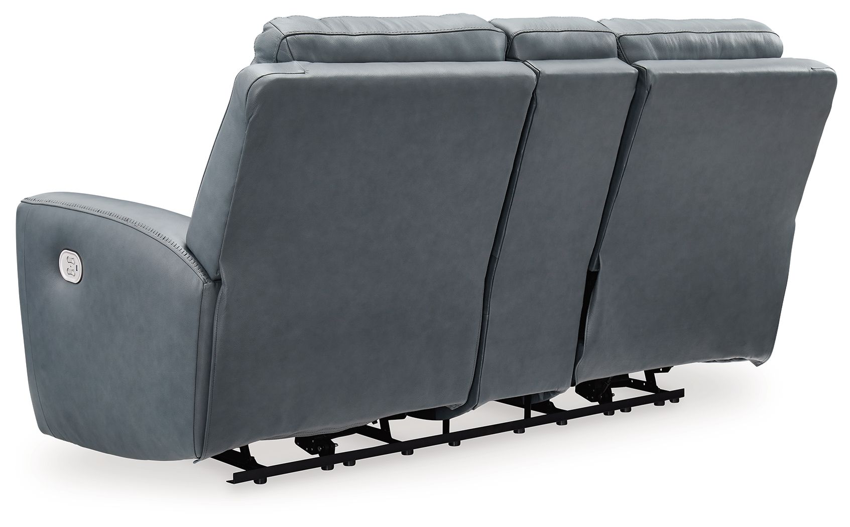 Mindanao - Steel - 2 Pc. - Power Reclining Sofa, Power Reclining Loveseat With Console