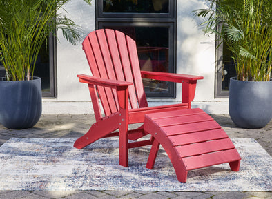 Sundown Treasure - Red - 2 Pc. - Adirondack Chair And Ottoman