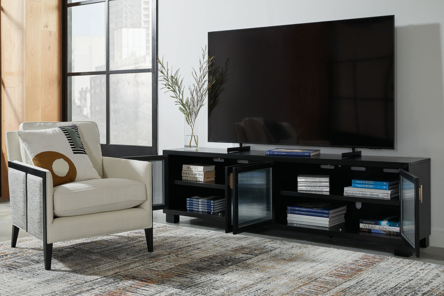 Winbardi - Black - Extra Large TV Stand