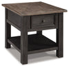 Tyler - Grayish Brown / Black - Rectangular End Table